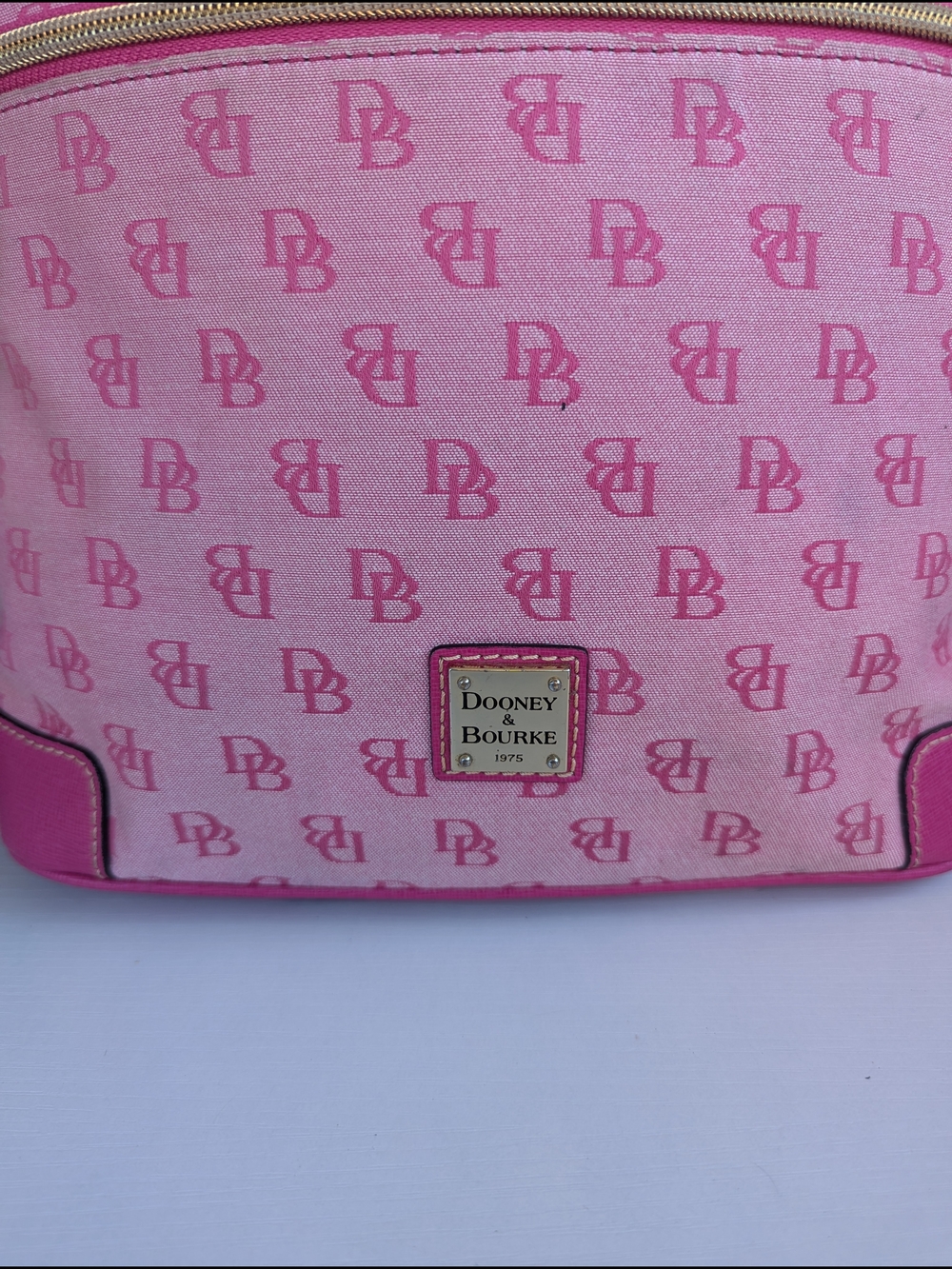 Dooney & Bourke Pink Canvas Shoulder Bag - Picture 3 of 14